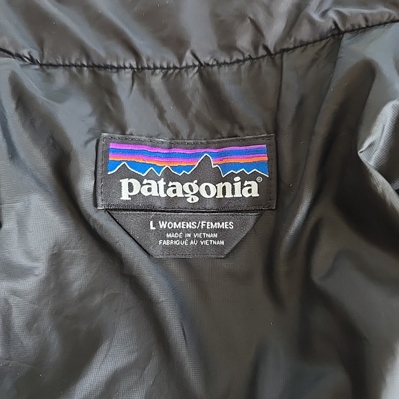 Patagonia Nano Puff Jacket Women's Size Large Black Fullzip Toggle Elastic Waist - Picture 12 of 16